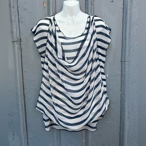 Willowmore striped sheer blouse, Approx M